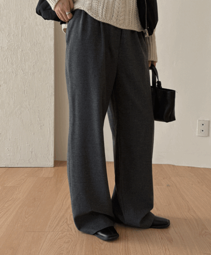 모어레브 라이먼 울 밴딩 슬랙스 (2color)