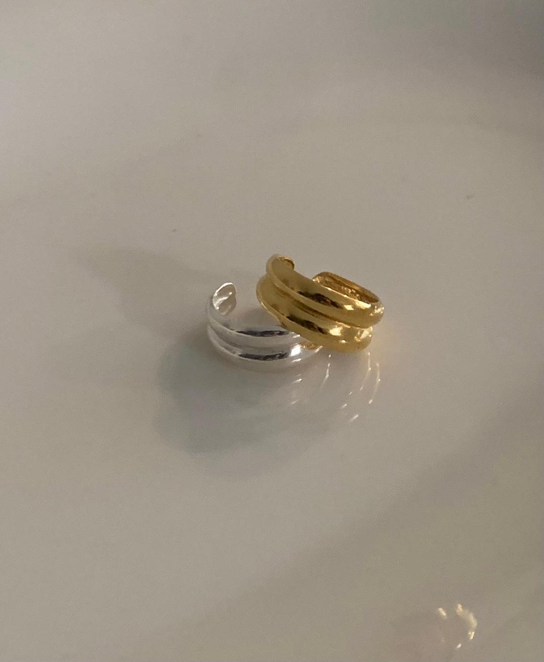 (silver925) Two line baby open ring