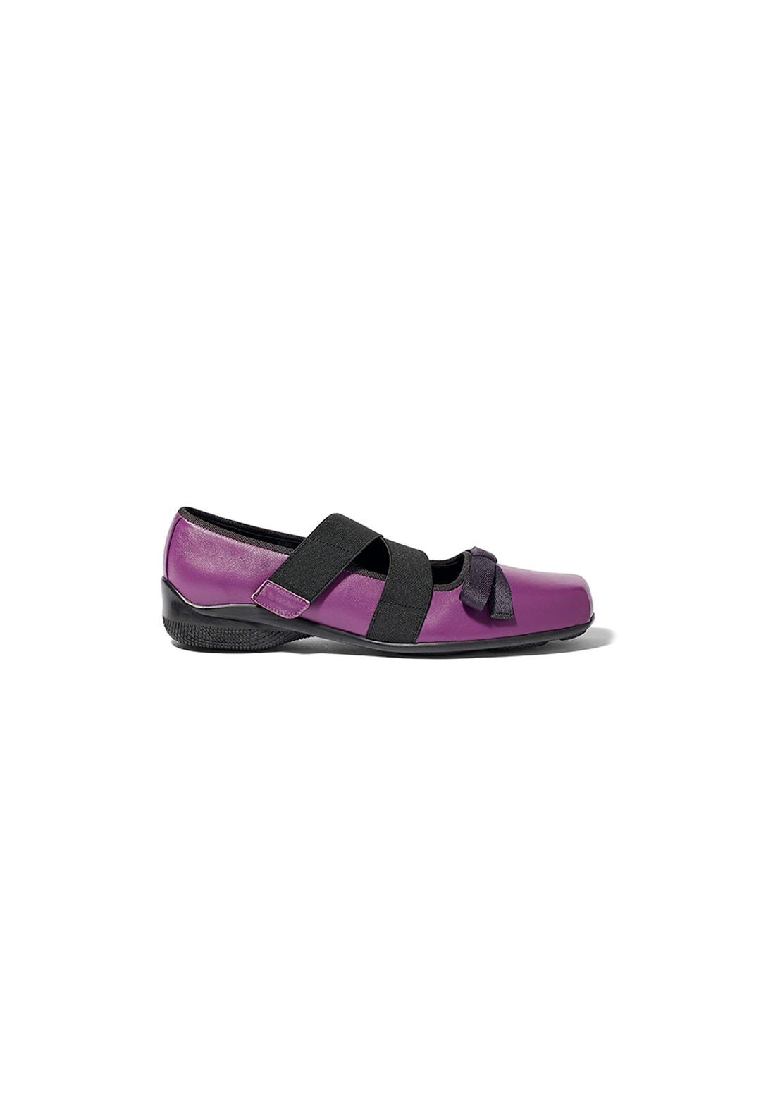 CROSS BAND BALLET FLATS, PURPLE