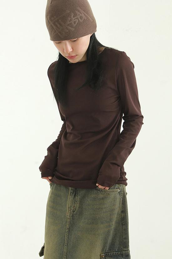 clean texture long tee