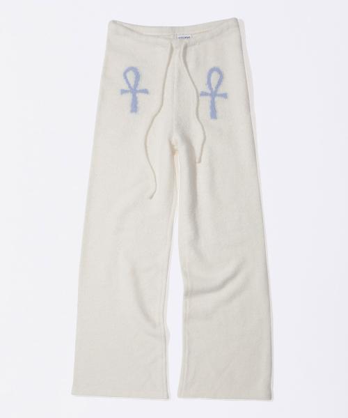 Ankh Boucle Knit Pants Ivory