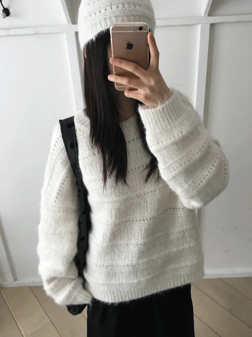 이브 비니 니트 세트 (2colors)