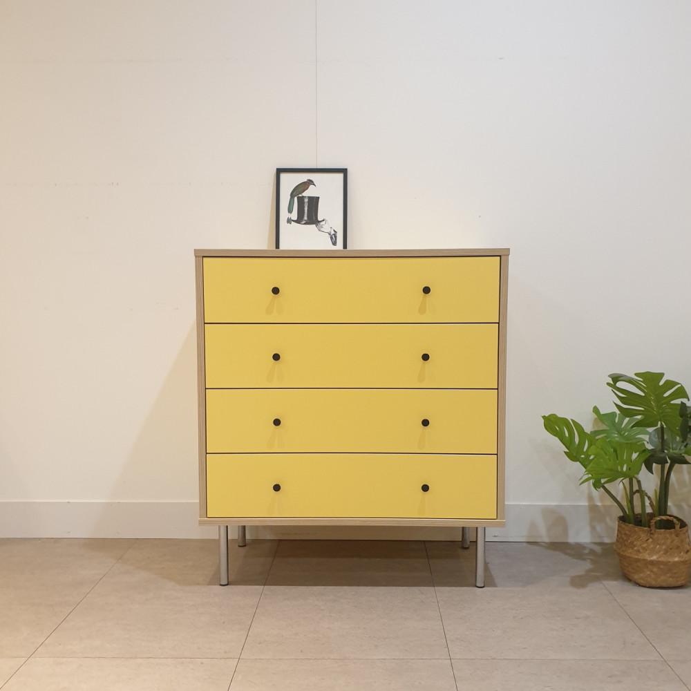 오노홈 멀티4단서랍장 화이트 옐로우서랍장