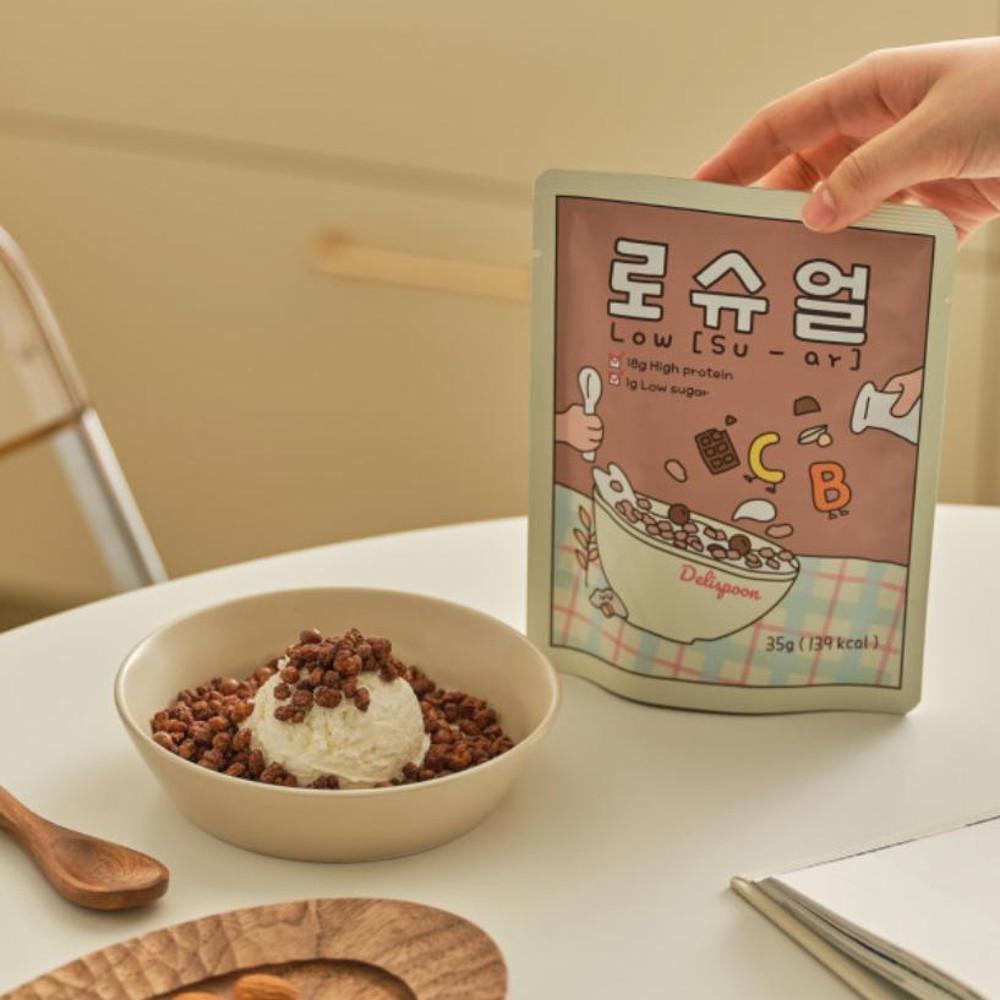 단백질 프로틴 시리얼 그래놀라 저당 저칼로리 로슈얼 초코 리얼카카오맛 옥수수맛 10/20