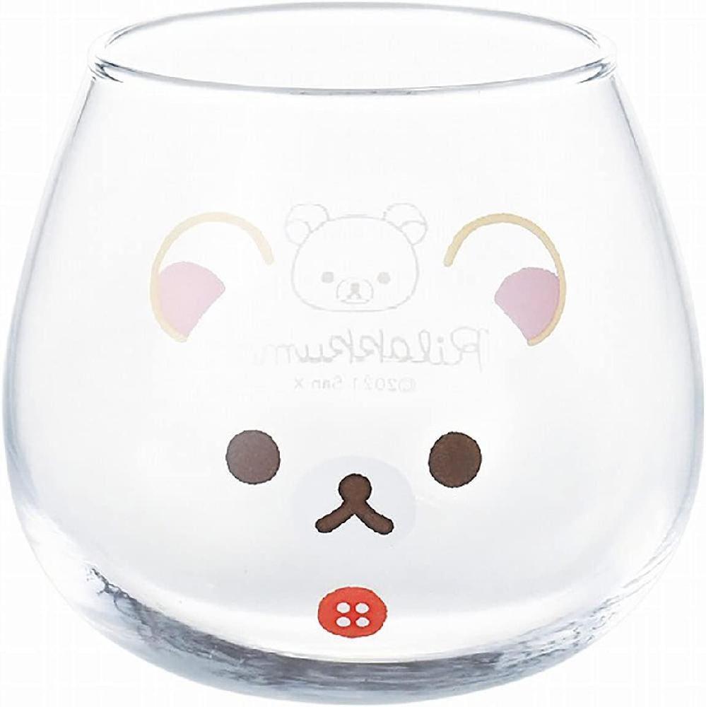 코리락쿠마 유리컵 텀블러 320ml 페이스 리락쿠마 유리잔 리락쿠마