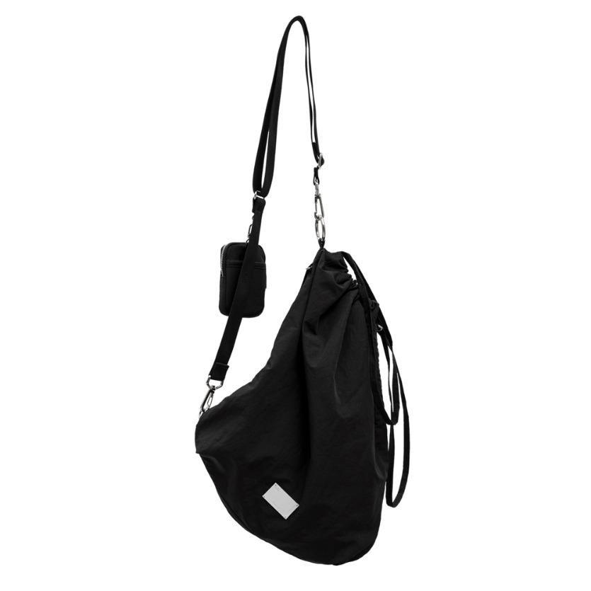 FABRIC SLING BAG - BLACK