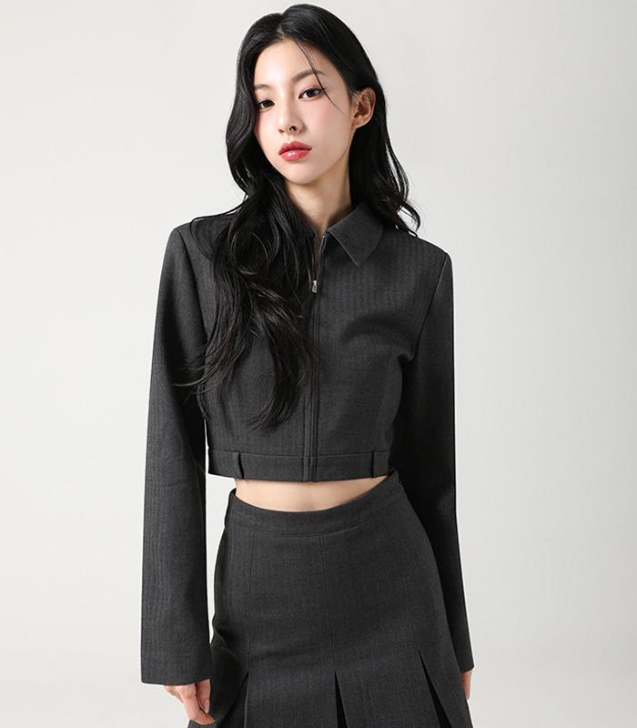 Jaya Crop Jacket CHARCOAL