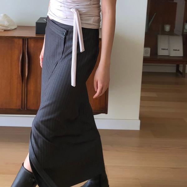 Stripe long skirt