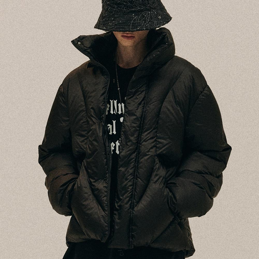 PUFF-DOWN CURVY JACKET_BK