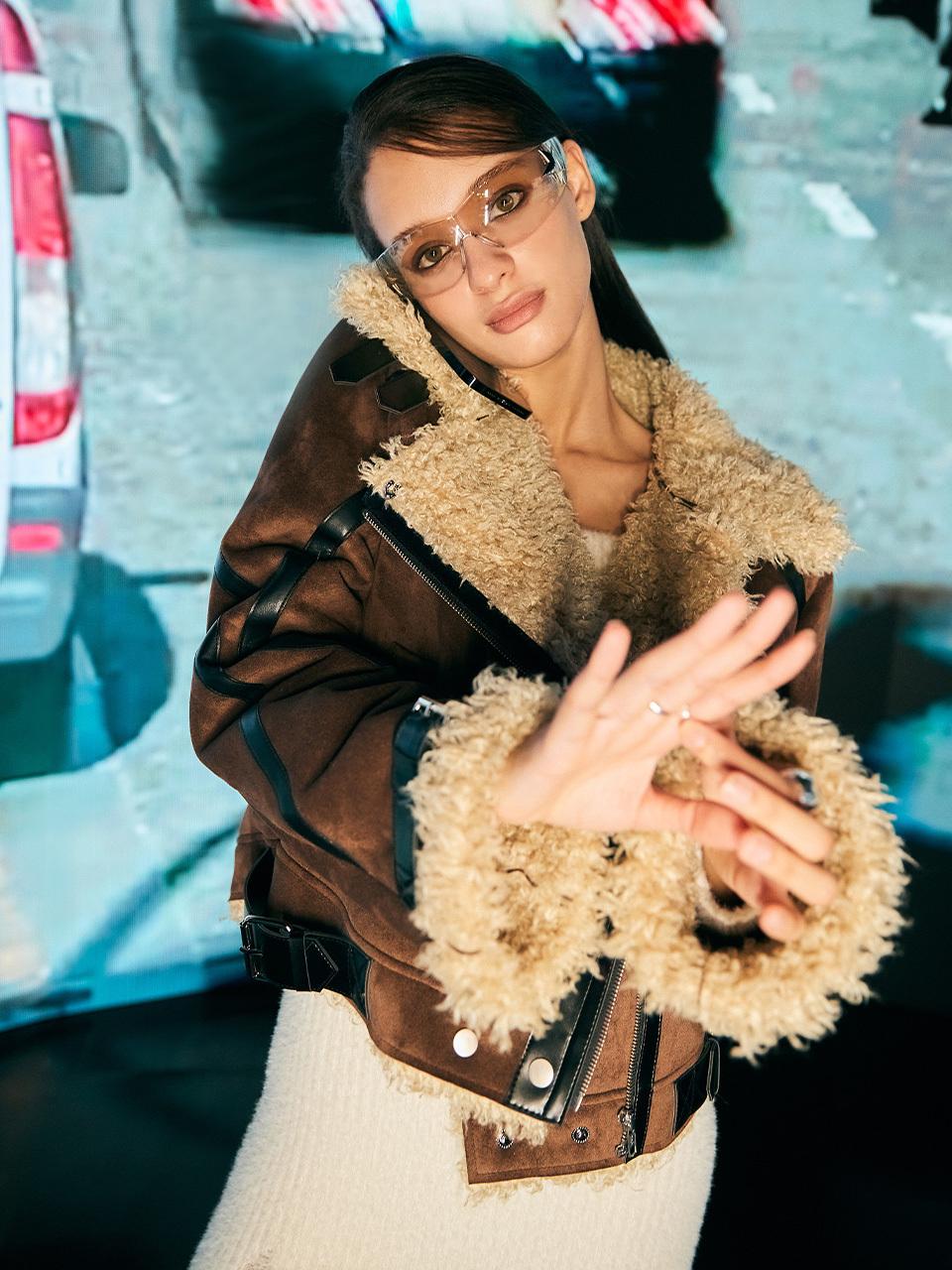 L7 Hennessy Shearling Jacket (Brown)