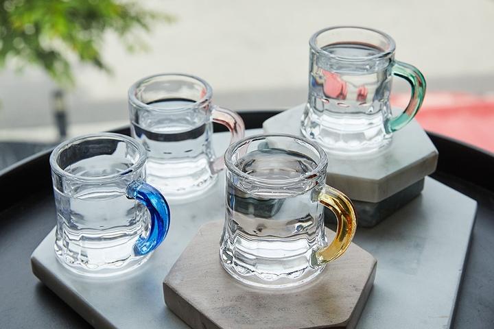 글로우 미니 핸들샷잔 55ml 4P세트