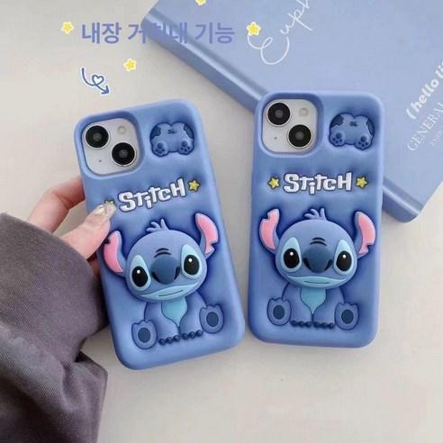 카툰 입체 실리콘 아이폰 케이스 아이폰케이스 실리콘케이스 카툰케이스 입체케이스 투명케이스, 14 프로 맥스, 스티치