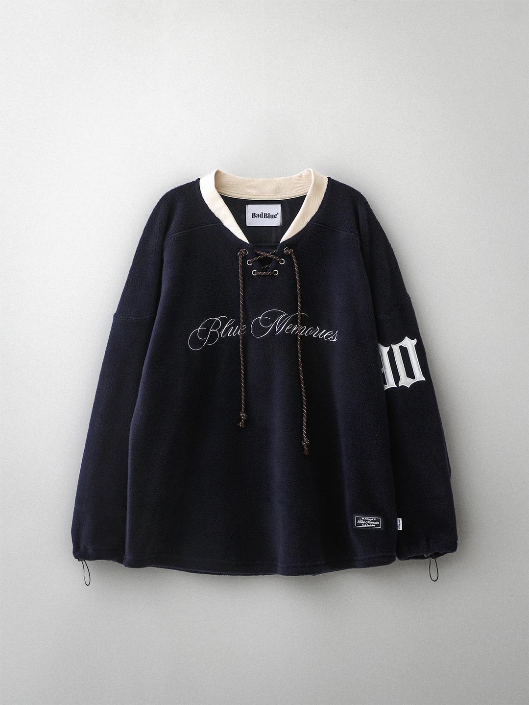 Fleece Hockey Jersey Navy