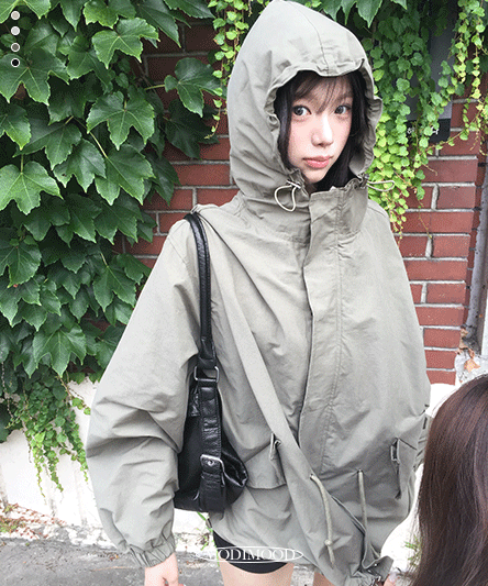 [모델추천🖤/가을신상] 후드 히피 스트랩 야상 점퍼 -4color