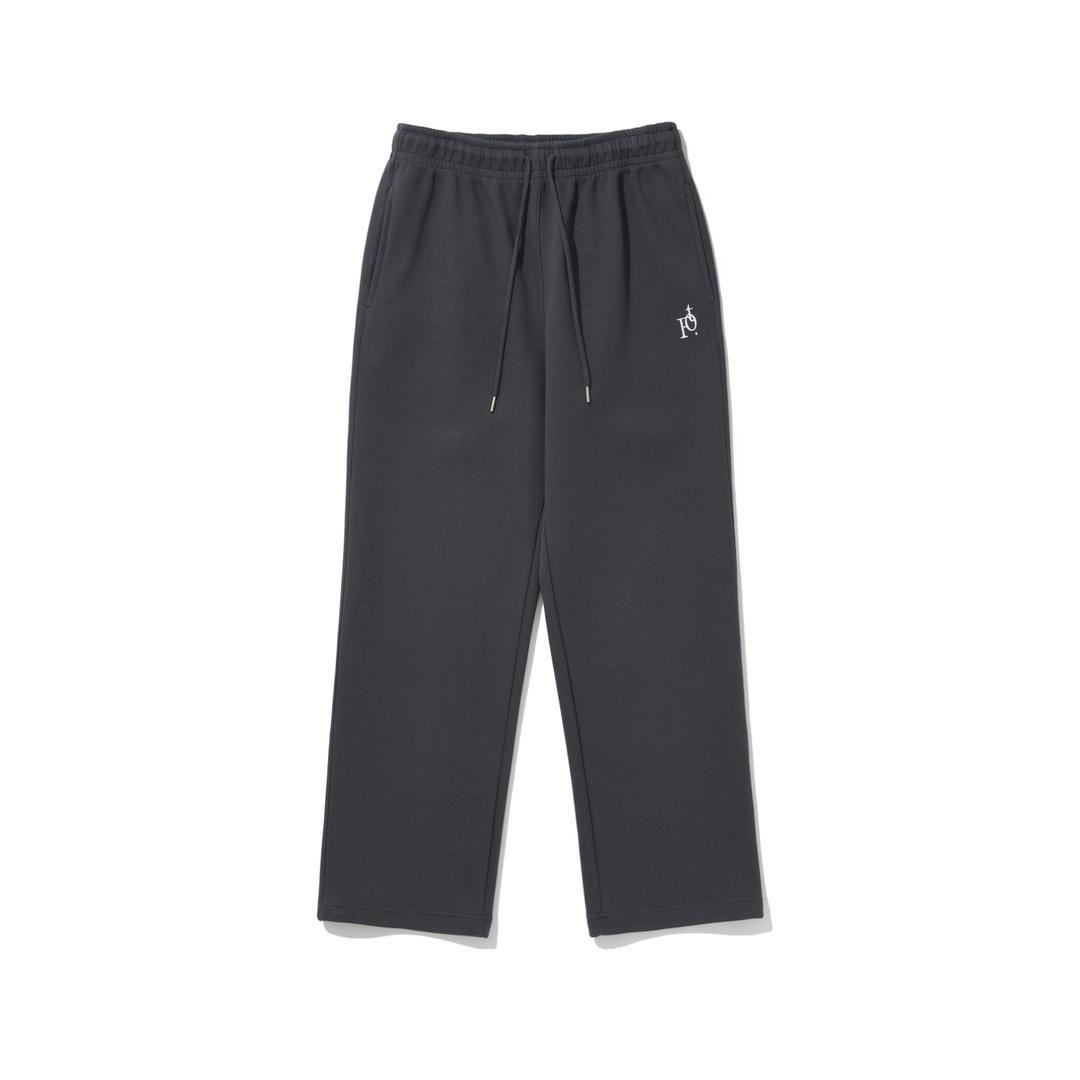 [자체제작] 토프 로고 자수 밑단 스트링 트레이닝 팬츠 [차콜]