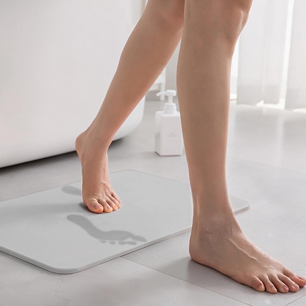 코멧 홈 규조토 욕실 매트, 그레이, L(60 x 39x...