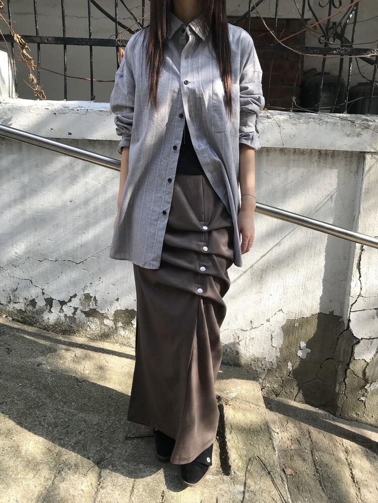 튜프티 stud drape maxi skirt (2c)