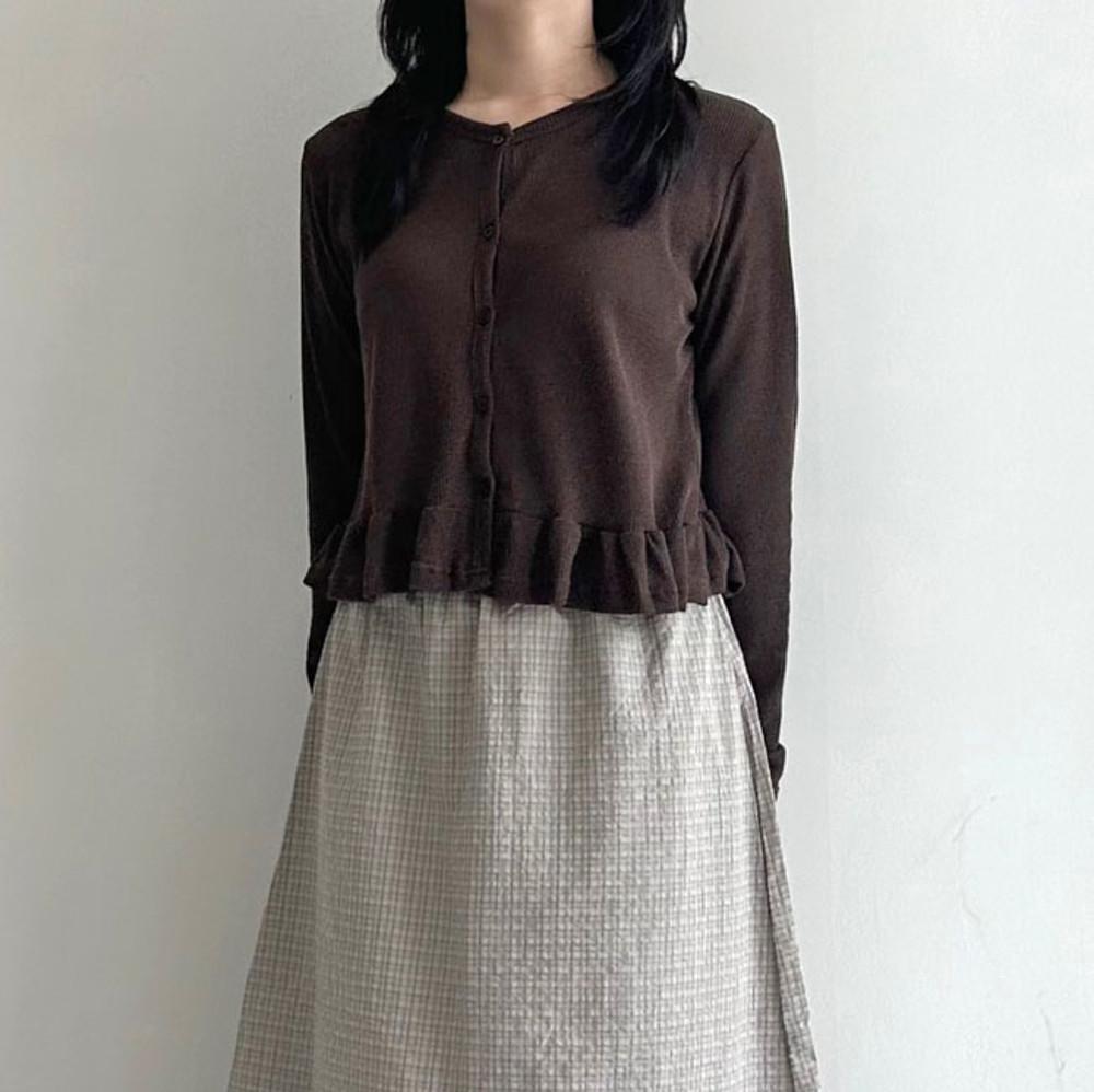 와플프릴가디건 간절기가을긴팔가디건 (3colors)