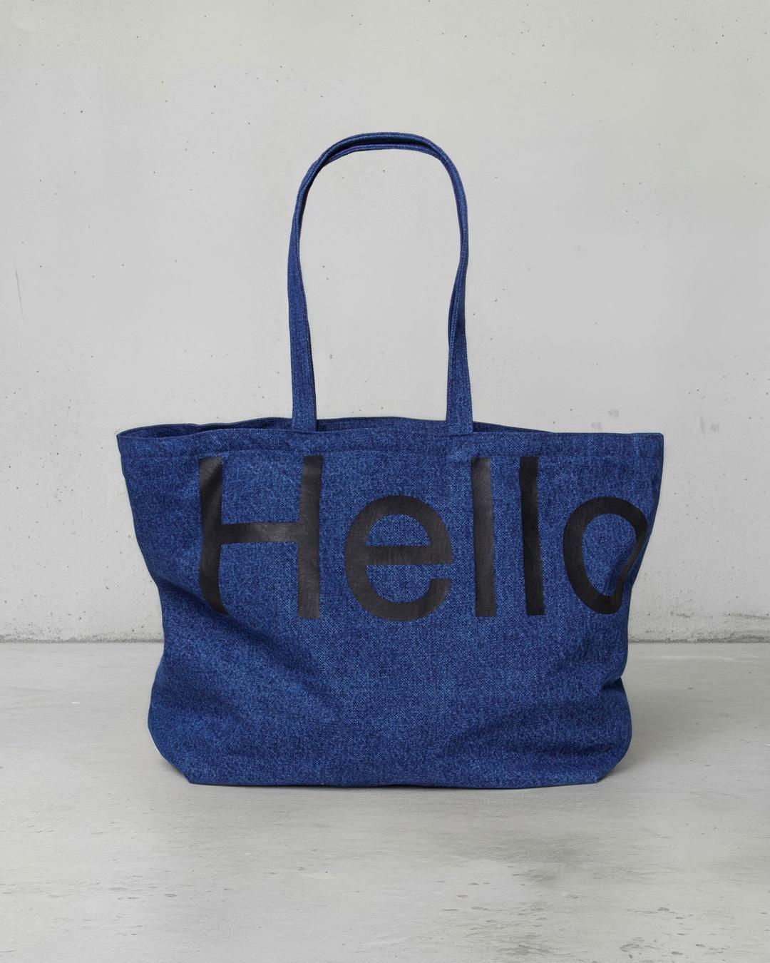 Big tote bag - Blue denim