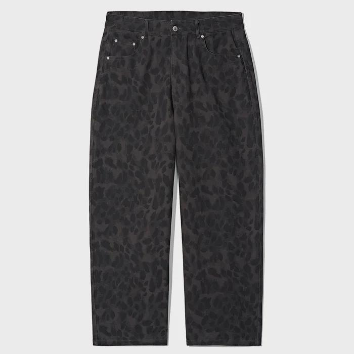 Leopard Relaxed Pants Charcoal