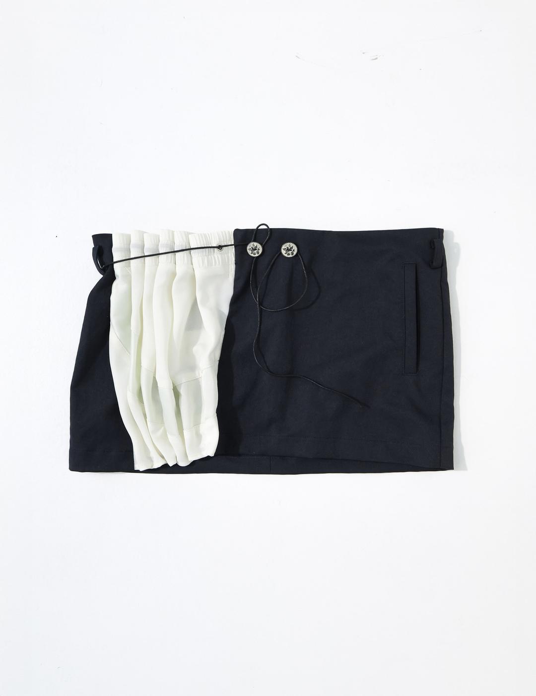 Curtain mini skirt (navy)