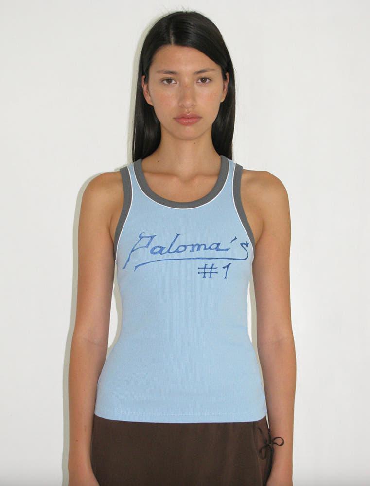 Paloma wool no 1970 Paloma1 tank top blue 팔로마울 1970 팔로마1 탱크 탑 블루
