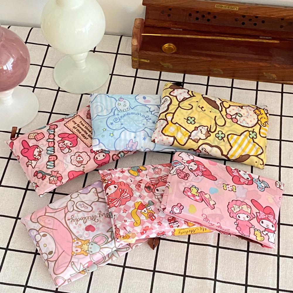 쿠로미 마이멜로디  시나몬롤  시나모롤 폼폼푸린 에코백 접이식 휴대용 장바구니