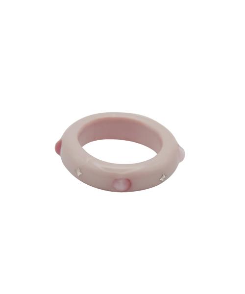 bright gem ring-pink