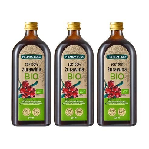 프리미엄로사 유기농 크랜베리 원액, 500ml, 3개