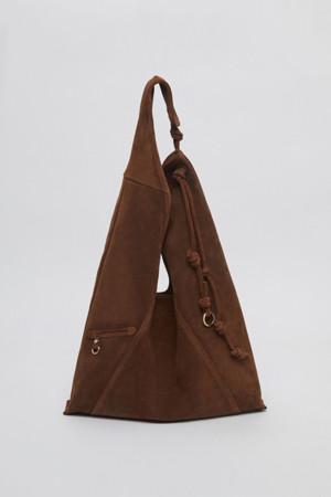 [EXCLUSIVE] Knotted layer bag(Suede brown)