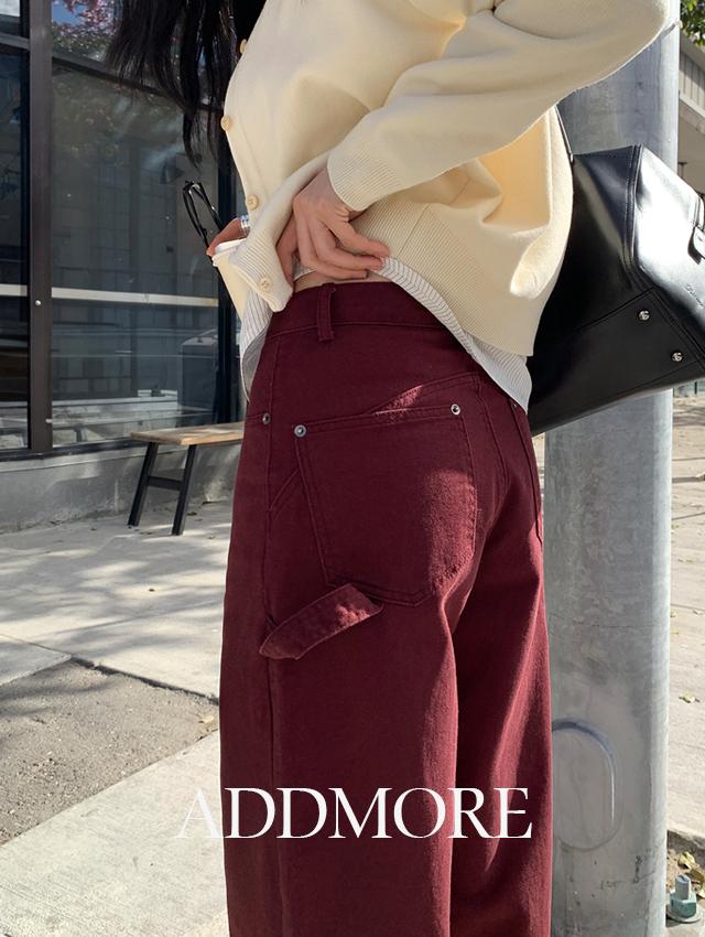 에드모어 [바지/코튼팬츠][MADE] mps867 바크 리벳 카펜터 와이드팬츠