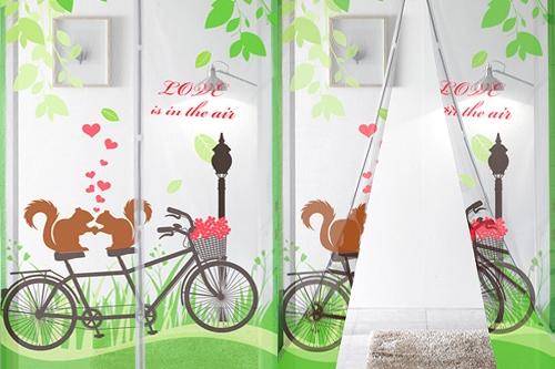 현관 방문 모기장 디자인 (다람쥐) 방충망 미세 문발 모기 차단