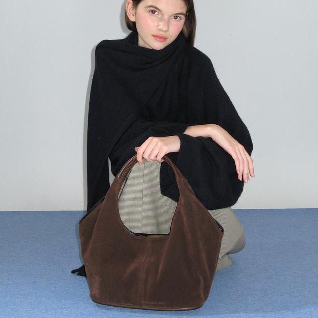 medium vase bag (suede brown)