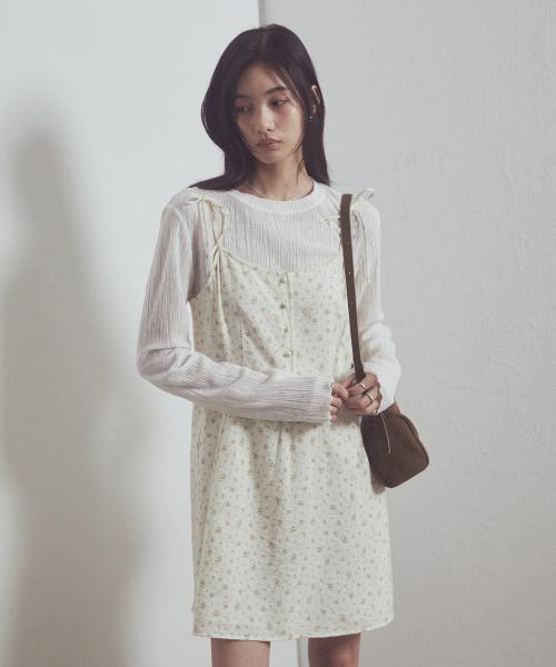 Ribbon blossom dress_2COLOR