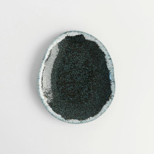 Black Sand Oval Plate