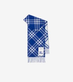 체크 캐시미어 스카프 (나이트) | 공식 Burberry®