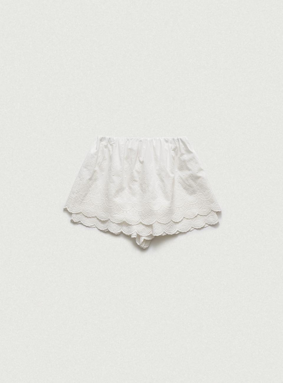 Belle Lace Scallop Skirt_White [2월 말 순차 배송]