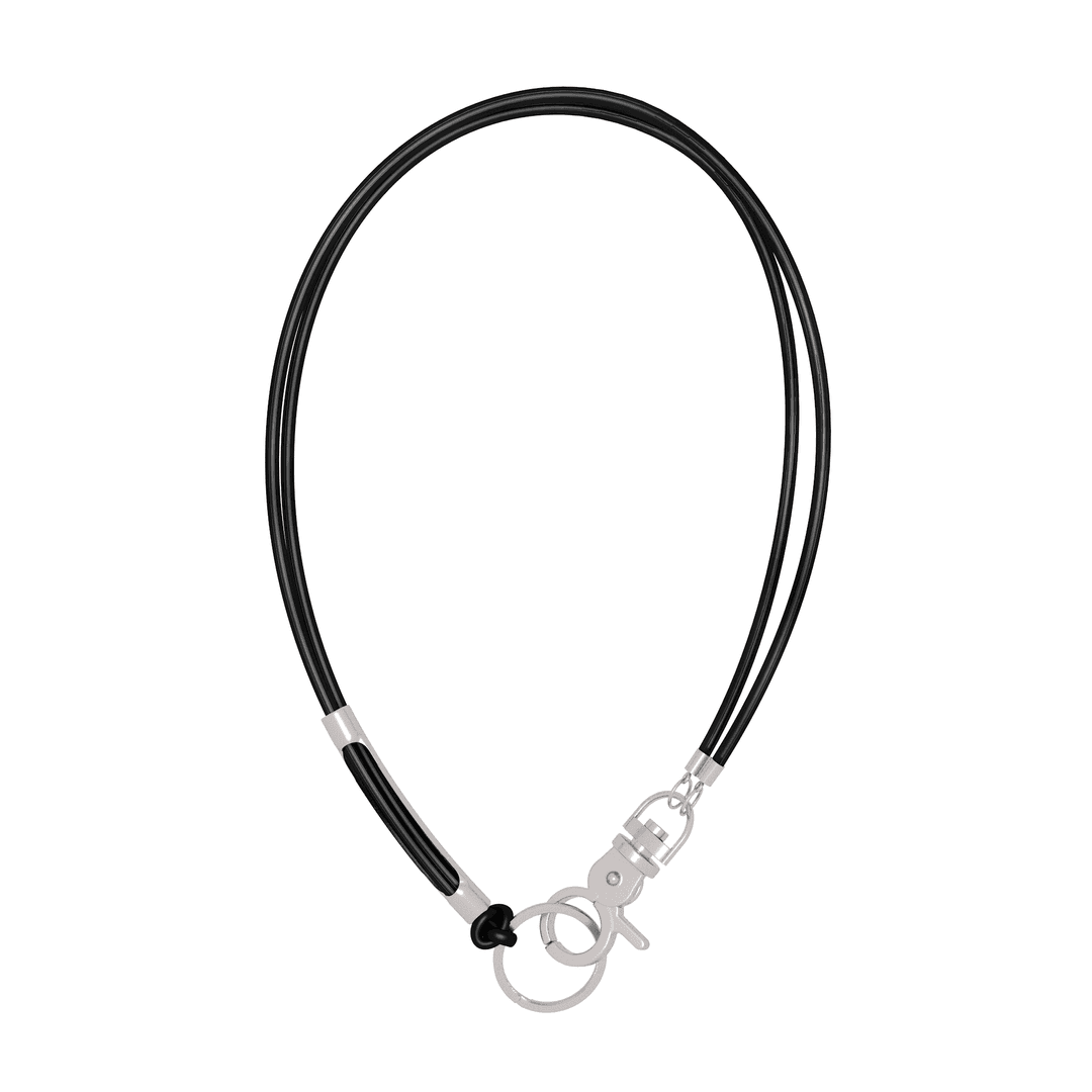 3way sporty tool necklace (black-silver)