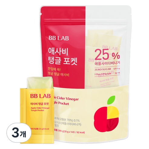 비비랩 뉴트리원 애사비 탱글 포켓 14p, 280g, 3개 - 츄잉젤리 | 쿠팡