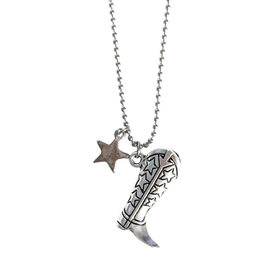 star boots necklace