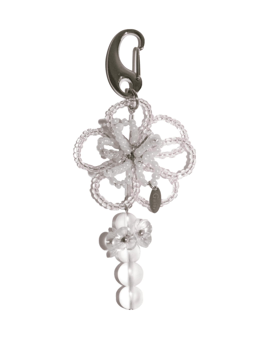 blossoming flower keyring (pink)
