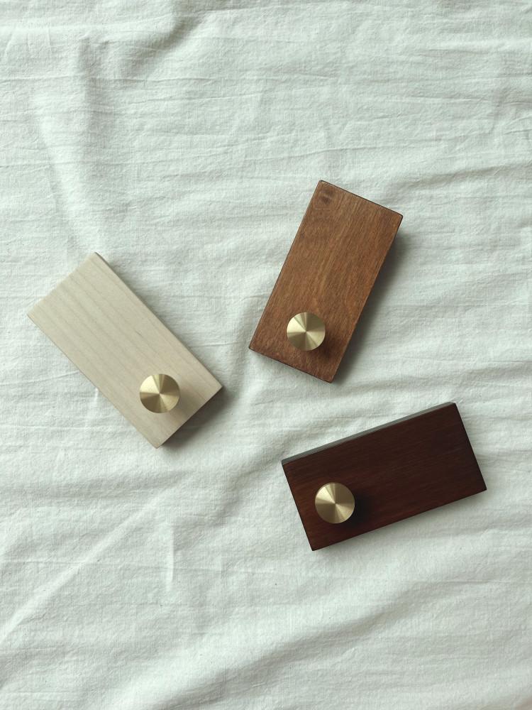 우드 소품 인테리어 벽 행잉 마스크 자석 걸이 1구