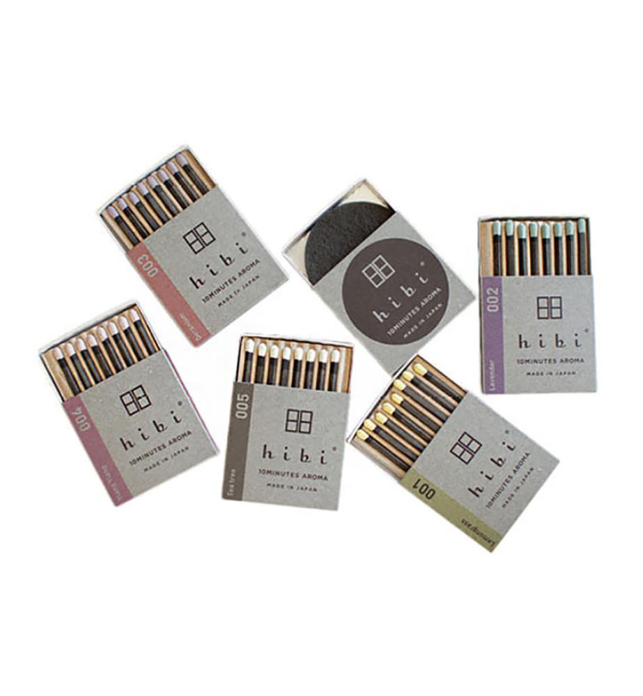 일본 히비 hibi 아로마 인센스 레귤러 / 성냥 인센스 HIBI 10MINUTES AROMA REGULAR BOX 7FRAGRANCES
