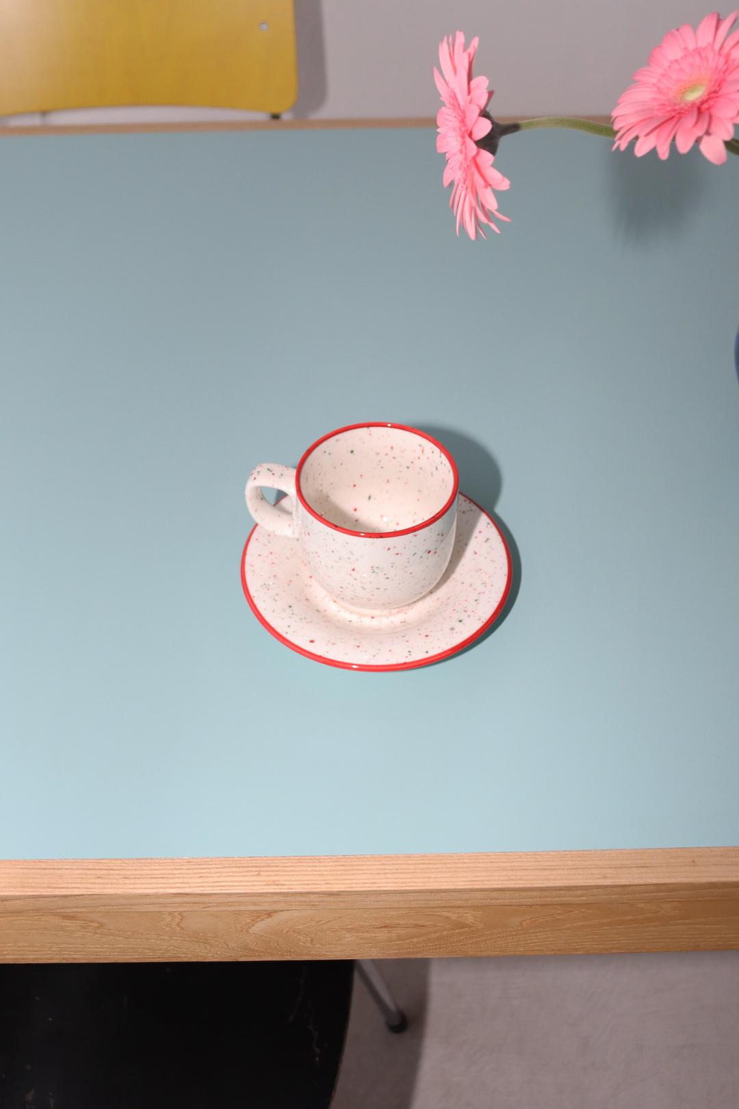 red line mug&saucer set (시즌 한정)