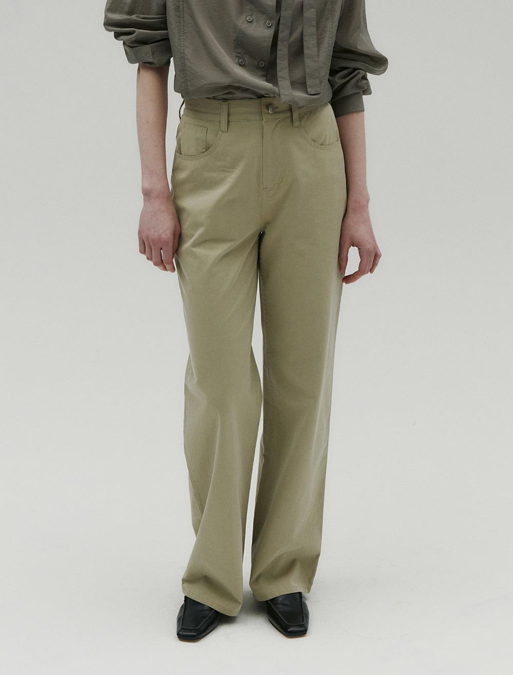 VINTAGE WASHED COTTON PANTS [BEIGE]