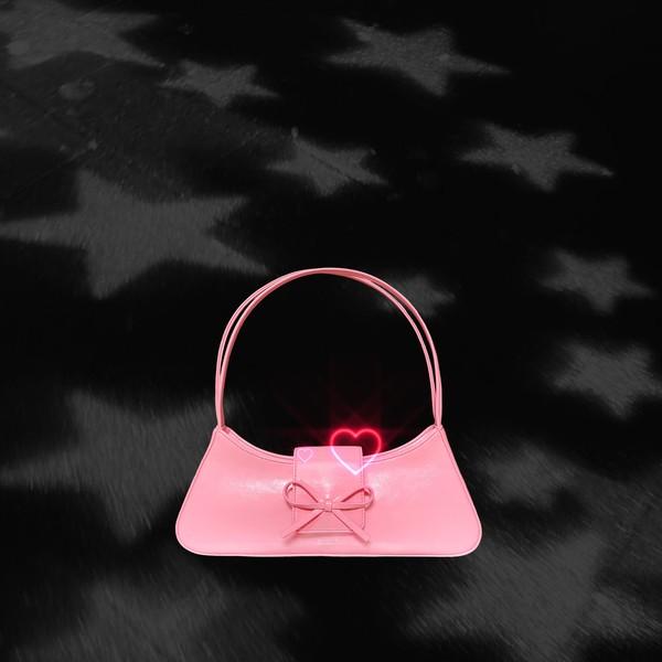 [추후 재입고예정][10% OFF] Bow Small Baguette  리본 스몰 바게트백 - Pillow Talk Pink