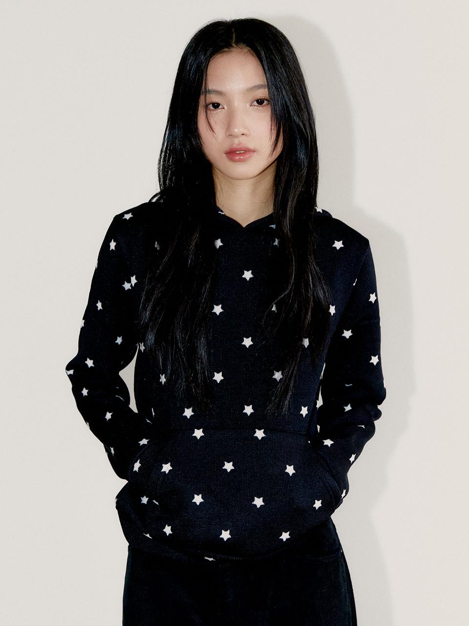 Mini Star Hoodie, Black