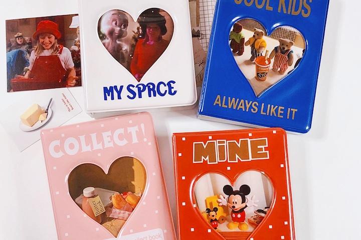 플레인 컬러 콜렉트북 2단 포토카드 바인더 미니 앨범 콜북 포토북