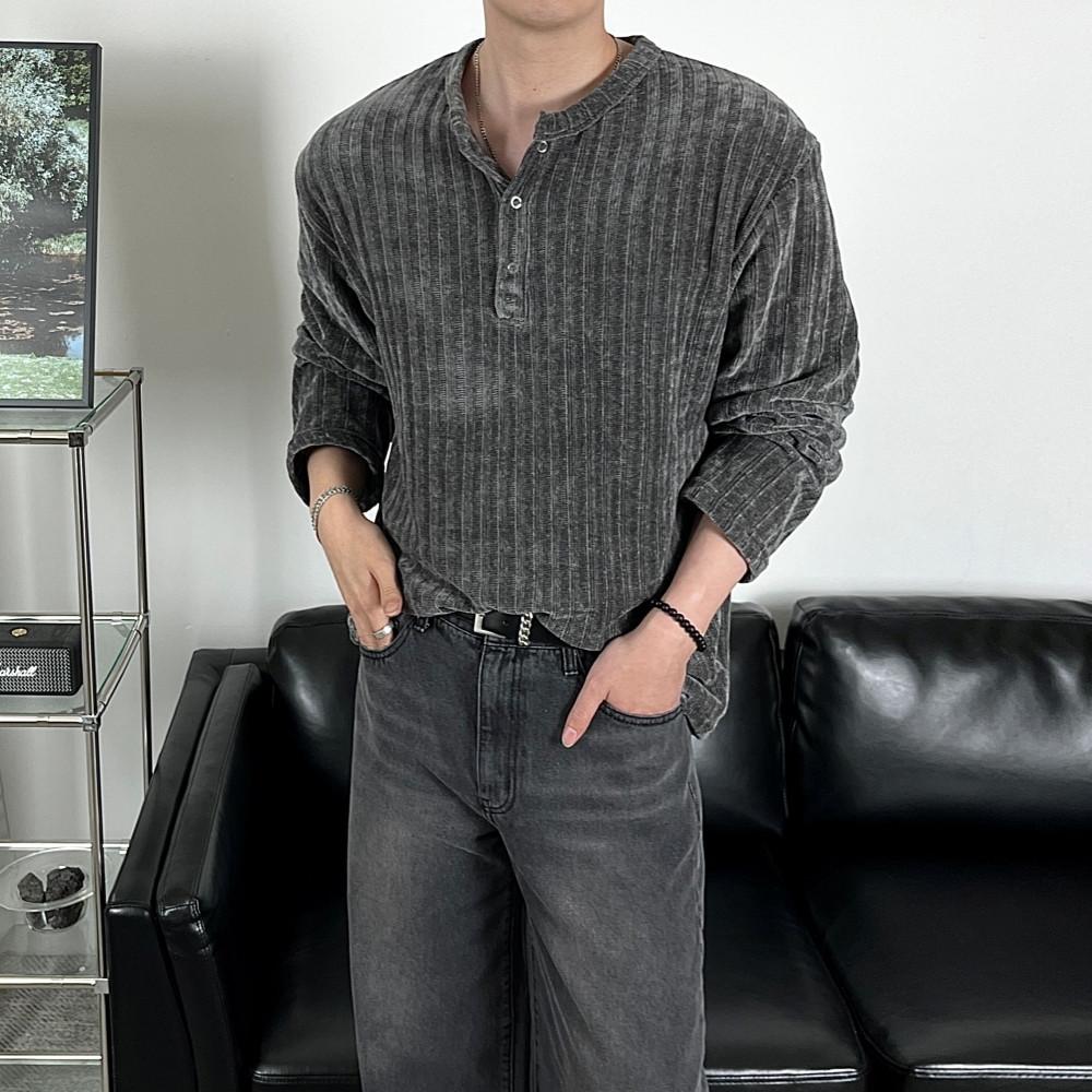벨로아 헨리넥 긴팔 골지 니트