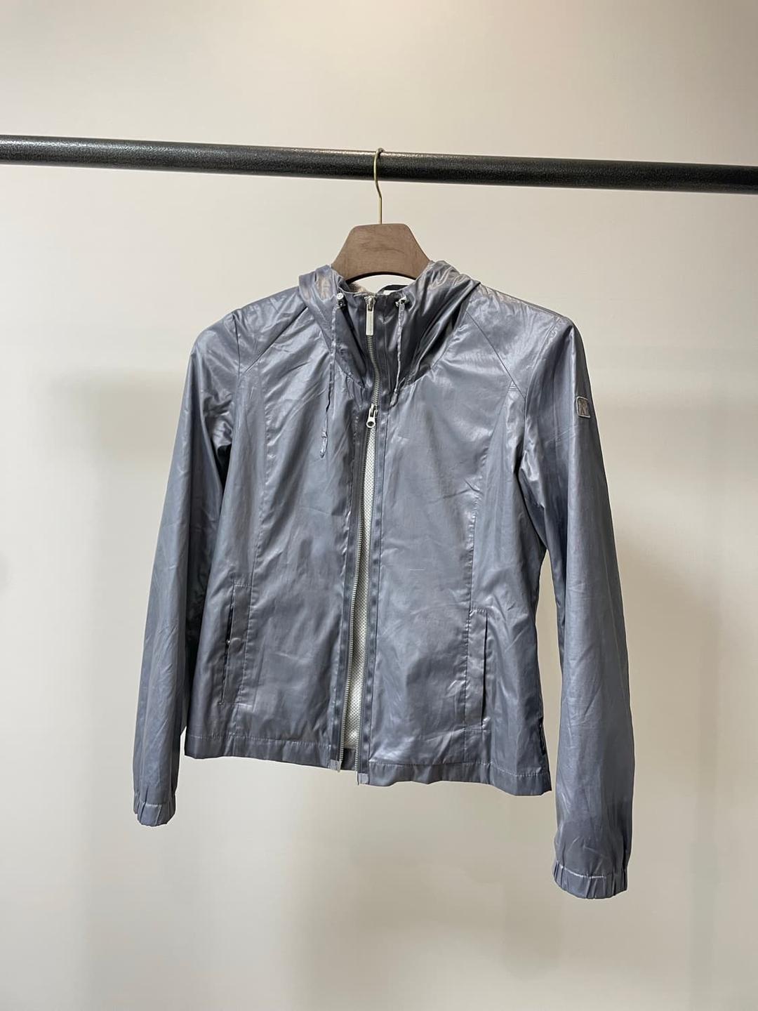 아르마니 익스체인지 여성 메탈릭 투웨이 후드 집업 | 후루츠패밀리